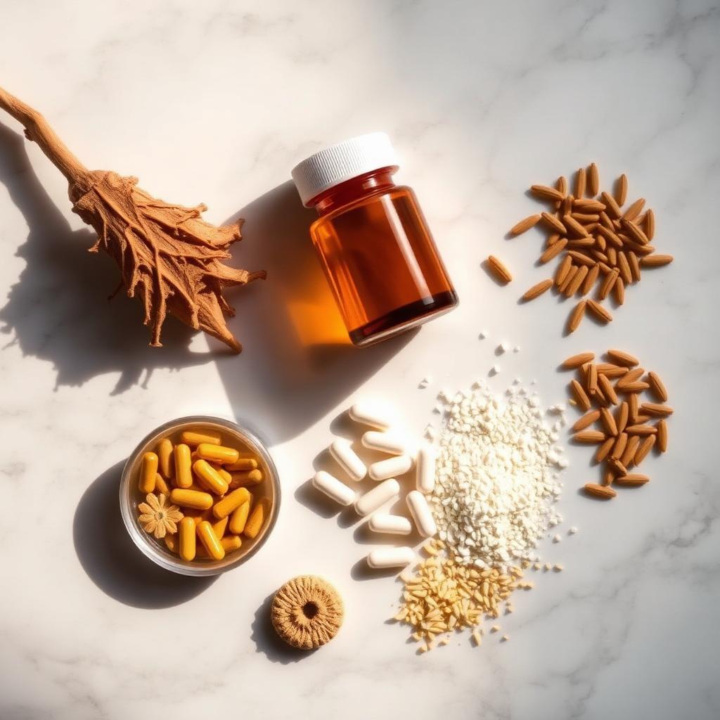 Natural ingredients used in Rugiet TRT including ashwagandha, tongkat ali, zinc and fenugreek